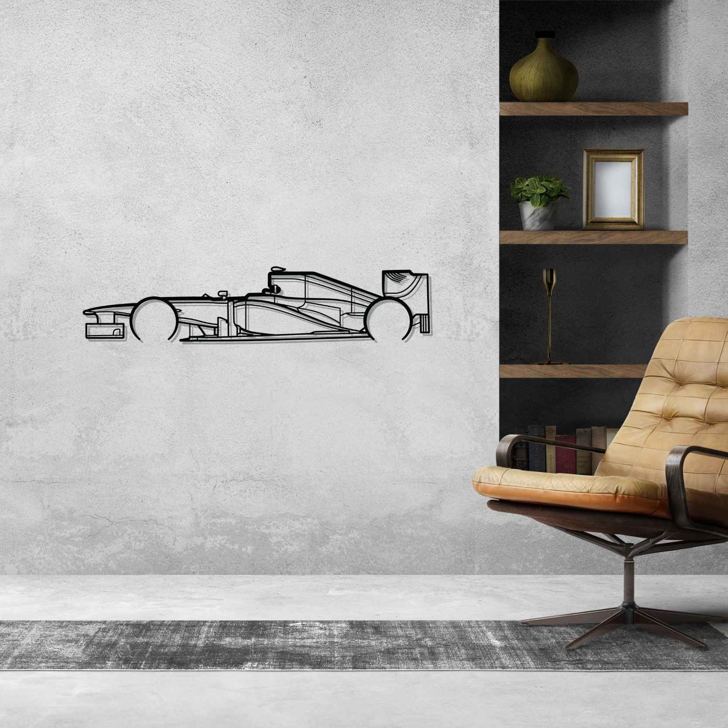 F1 RB8 2012 Detailed Silhouette Metal Wall Art