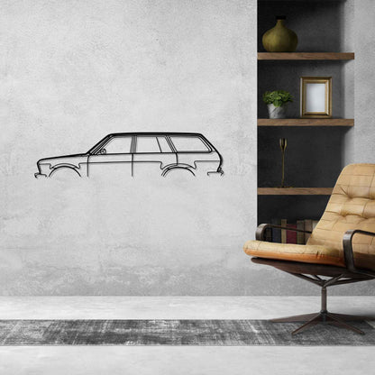 510 Wagon 1972 Classic Silhouette Metal Wall Art