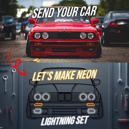 Your Personalized Metal Neon Car Wall Art