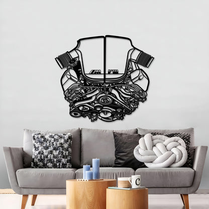 S85 V10 Metal Engine Block Wall Art