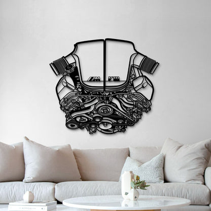 S85 V10 Metal Engine Block Wall Art