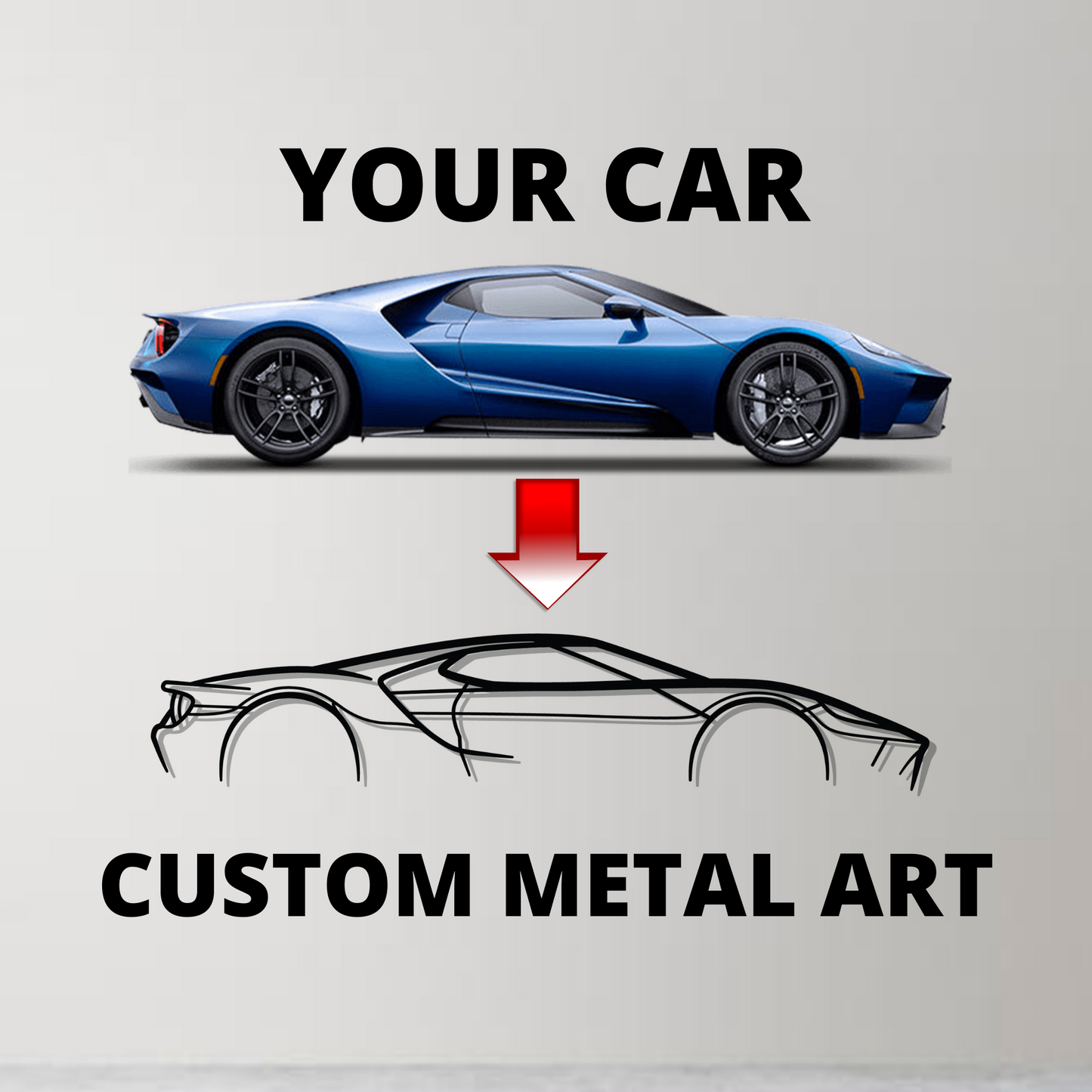 E46 Coupe Classic Silhouette Metal Wall Art