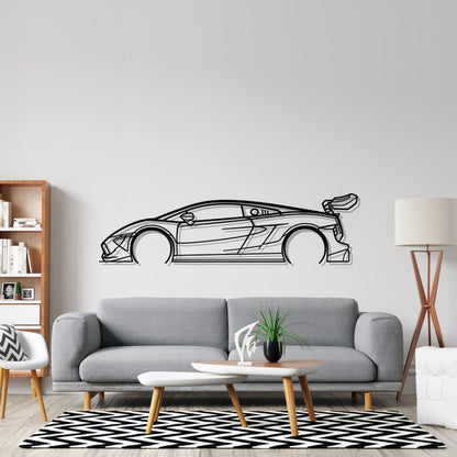 Gallardo Super Trofeo Detailed Silhouette Metal Wall Art