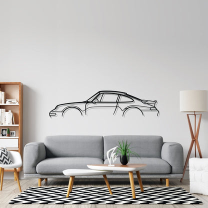 911 Turbo model 993 Classic Silhouette Metal Wall Art