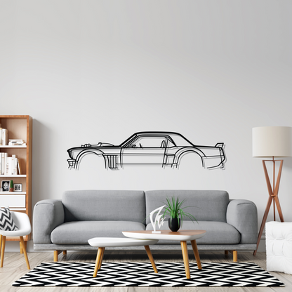 Mustang 1400hp Classic Silhouette Metal Wall Art