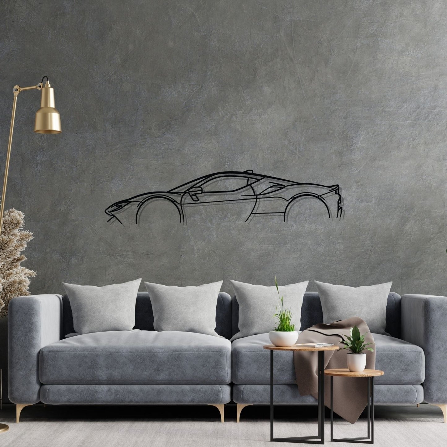 SF90 Stradale Classic Silhouette Metal Wall Art