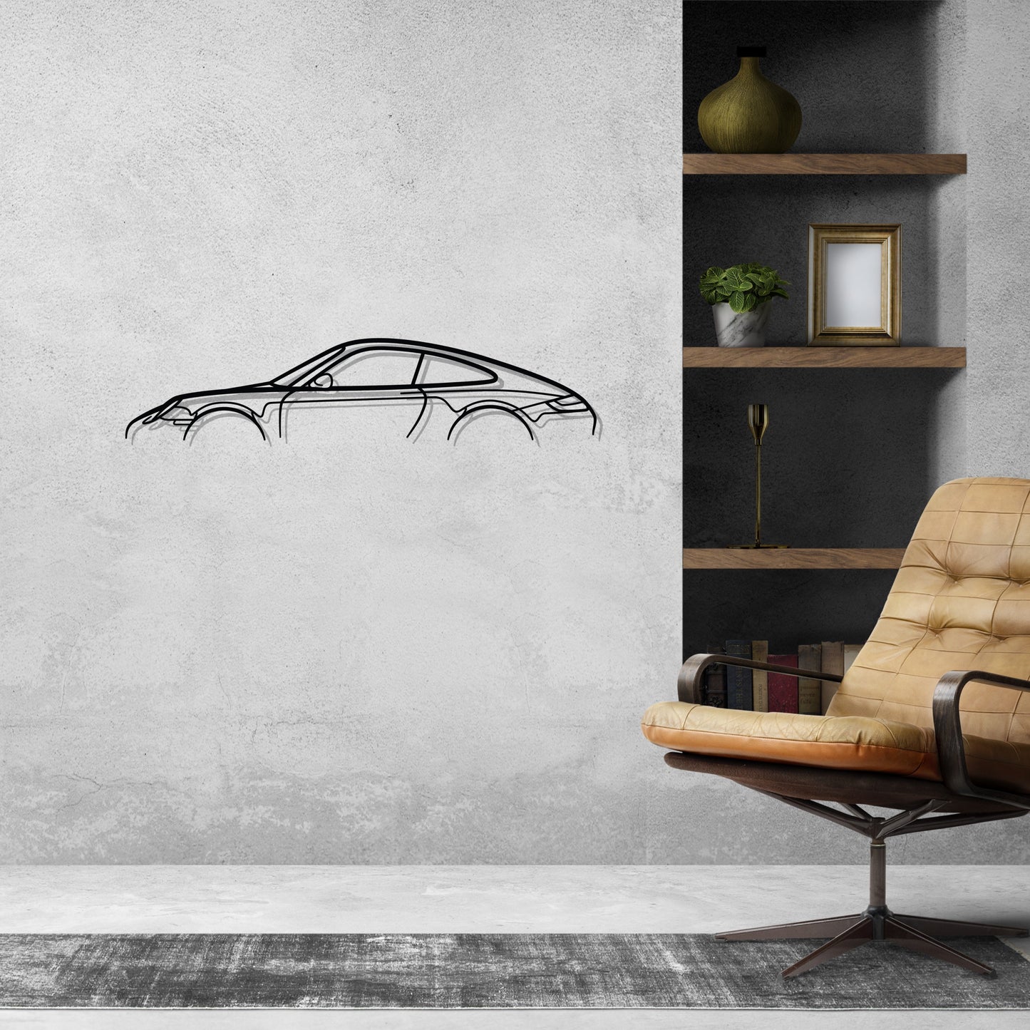 911 Model 997 Classic Metal Silhouette Wall Art