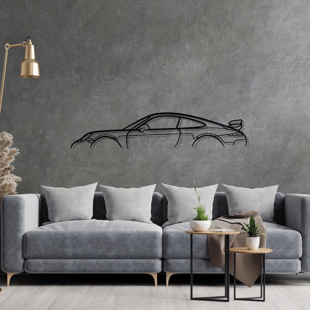 911 GT3 Model 991 Classic Metal Silhouette Wall Art