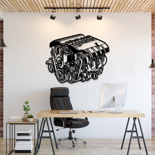 GM 6.2 Liter V8 Small Block LS3 Metal Engine Block Wall Art