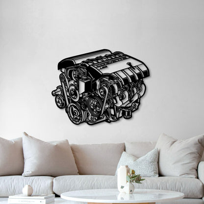 GM 6.2 Liter V8 Small Block LS3 Metal Engine Block Wall Art