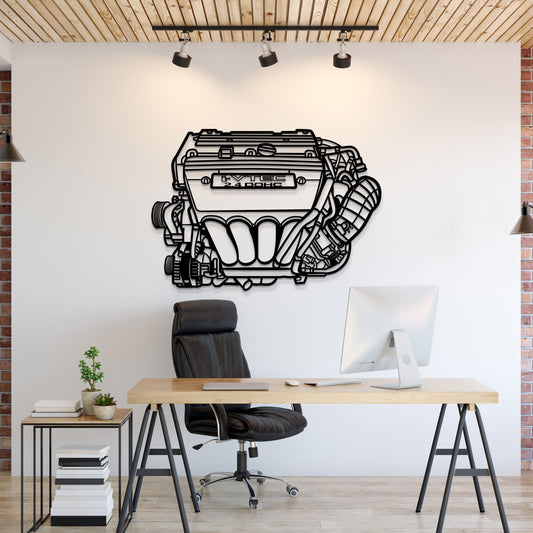 K24 Metal Engine Block Wall Art