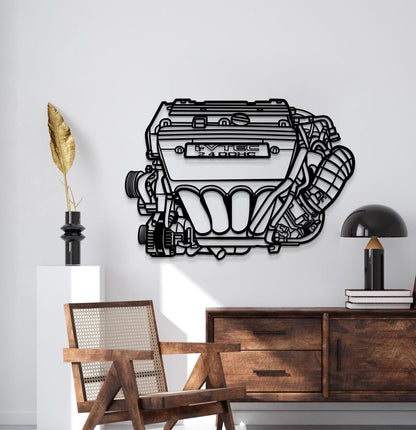 K24 Metal Engine Block Wall Art