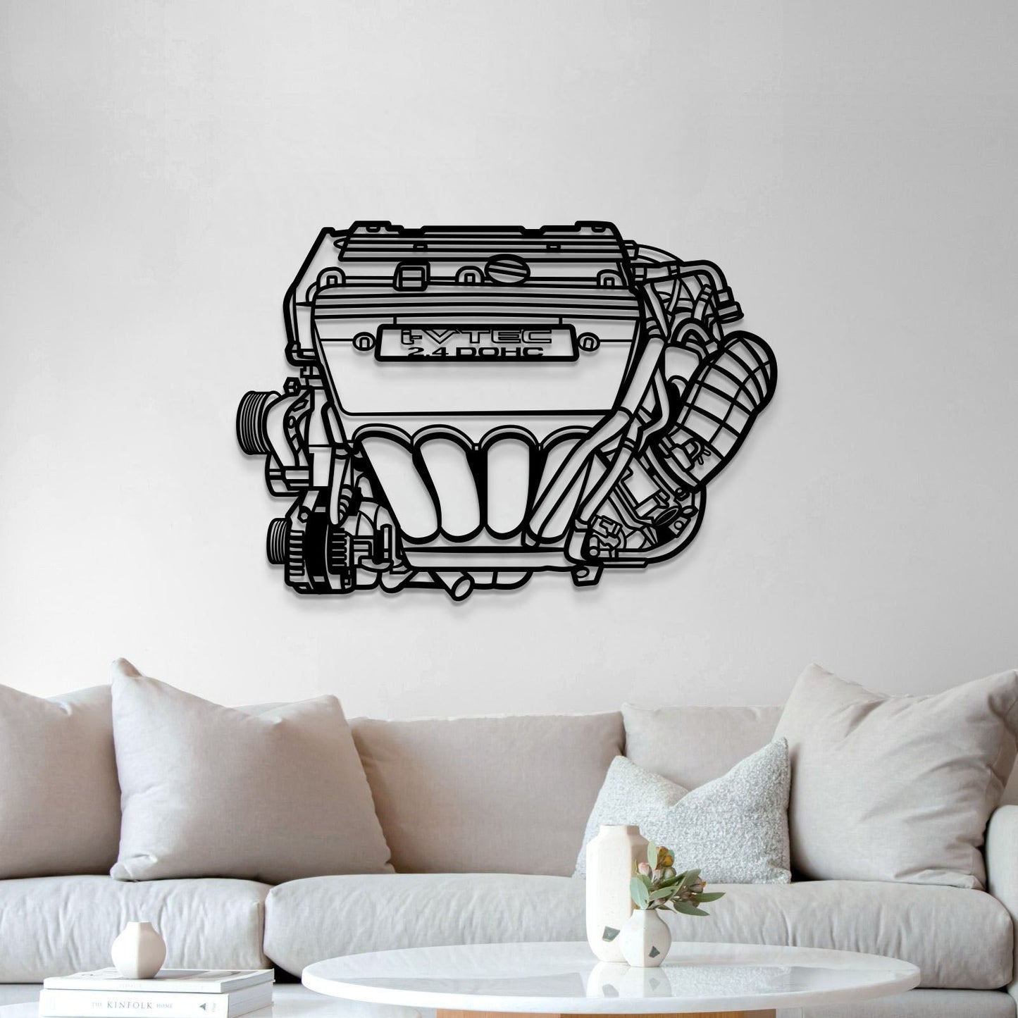 K24 Metal Engine Block Wall Art