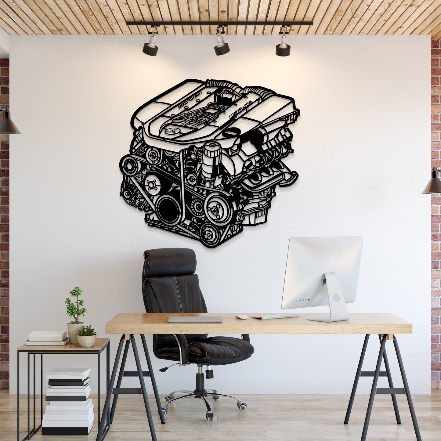 M113 5.4L V8 AMG Metal Engine Block Wall Art