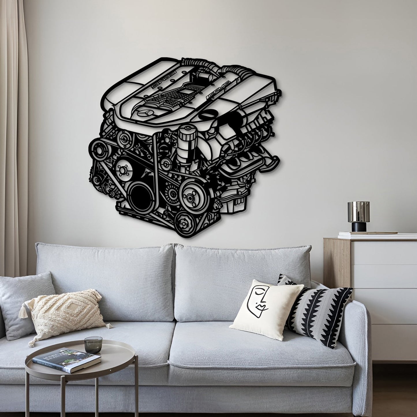 M113 5.4L V8 AMG Metal Engine Block Wall Art