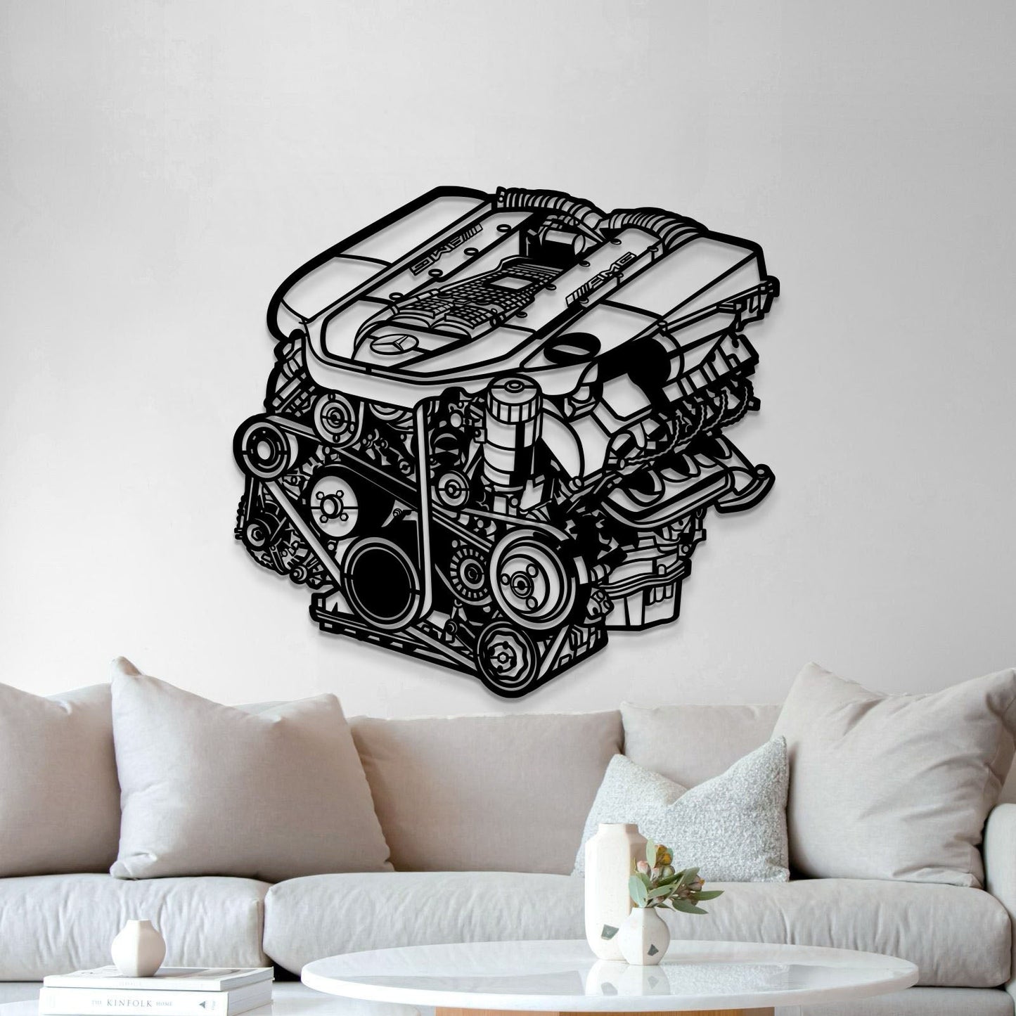 M113 5.4L V8 AMG Metal Engine Block Wall Art