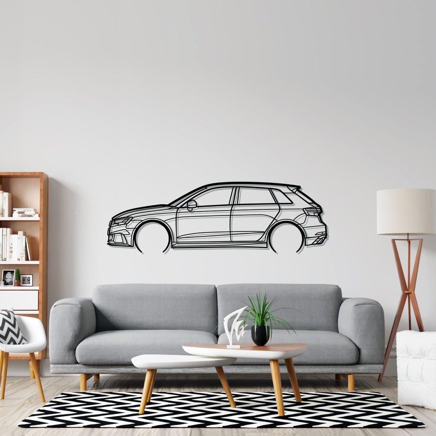 RS3 8v Detailed Silhouette Metal Wall Art