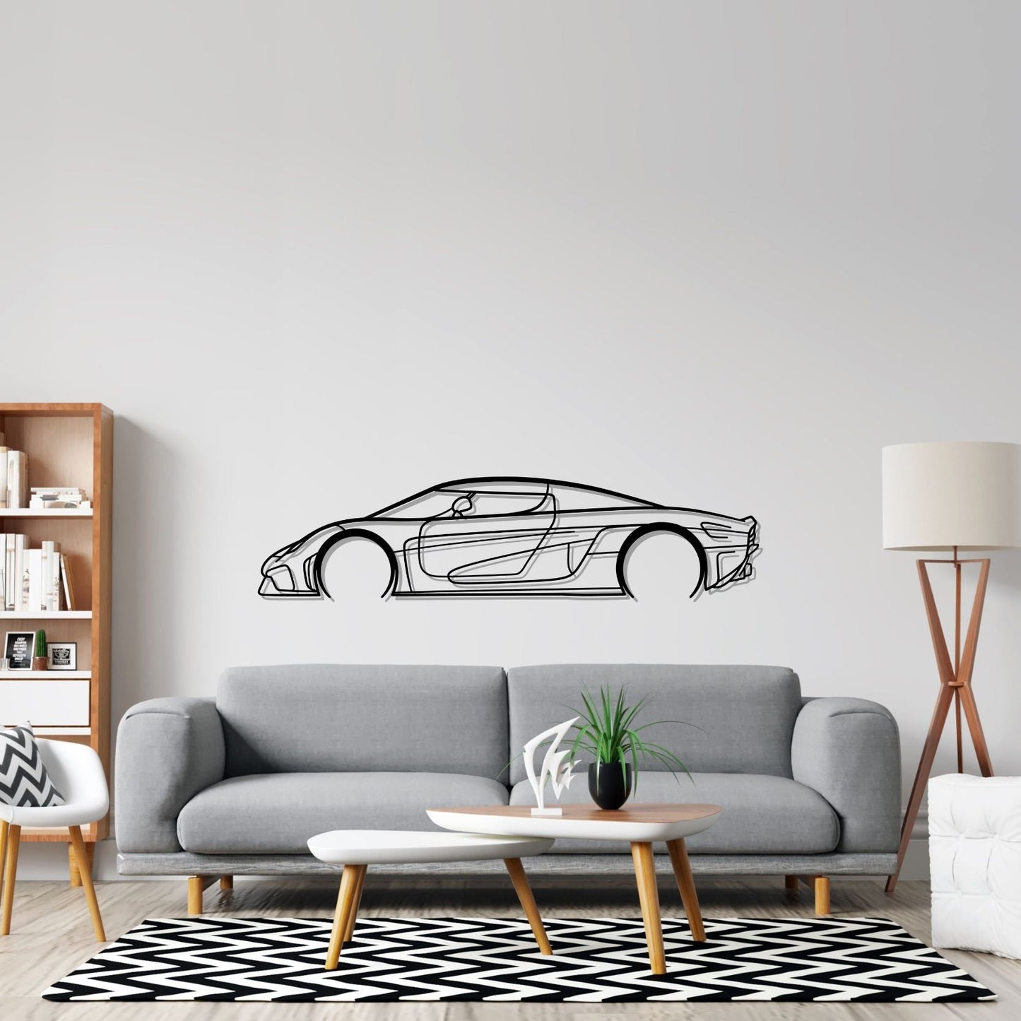 Regera Detailed Silhouette Metal Wall Art