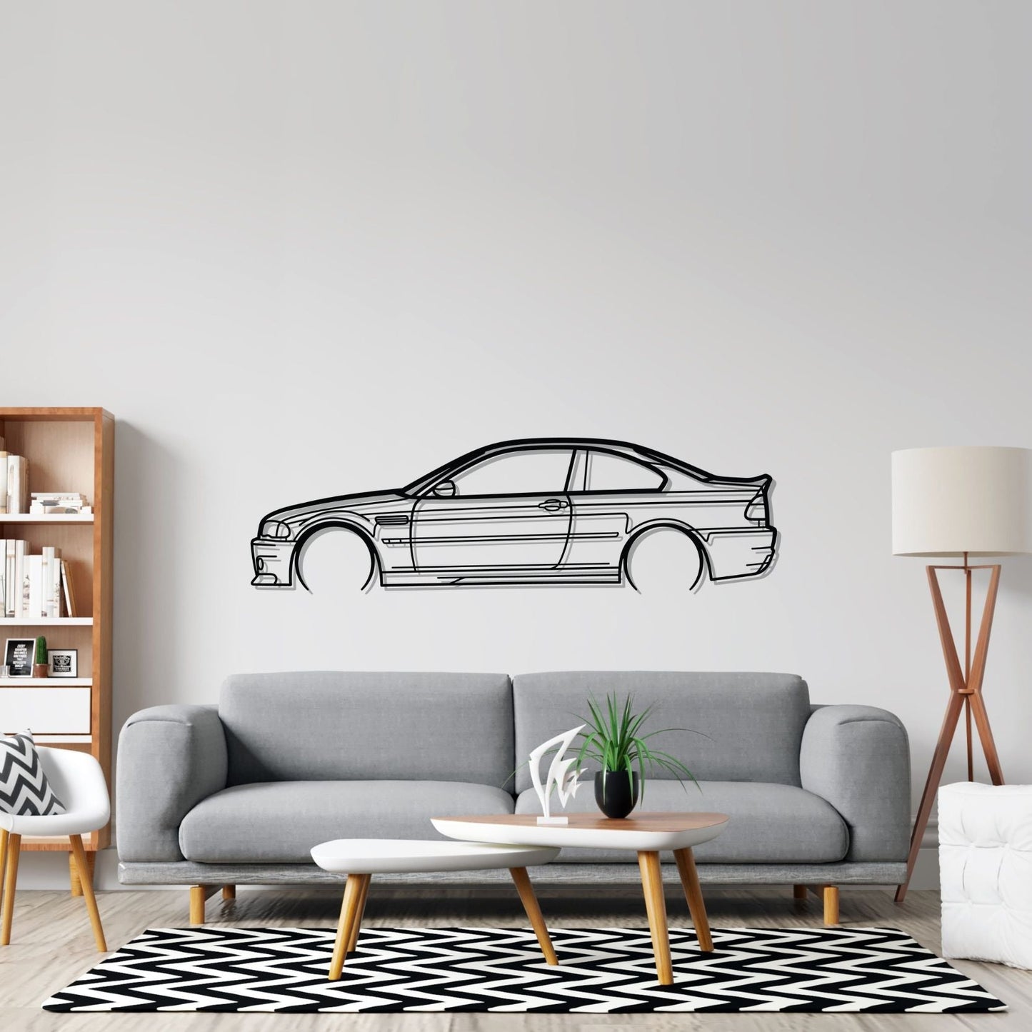 M3 E46 CSL Detailed Silhouette Metal Wall Art