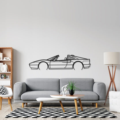 328 GTS Detailed Silhouette Metal Wall Art