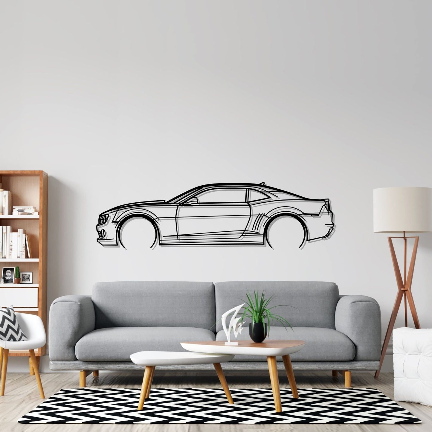 Camaro SS Detailed Silhouette Metal Wall Art