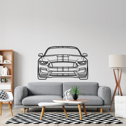 GT350 Front Silhouette Metal Wall Art