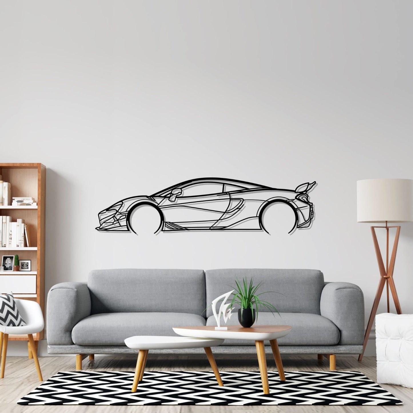 600LT 2019 Detailed Silhouette Metal Wall Art