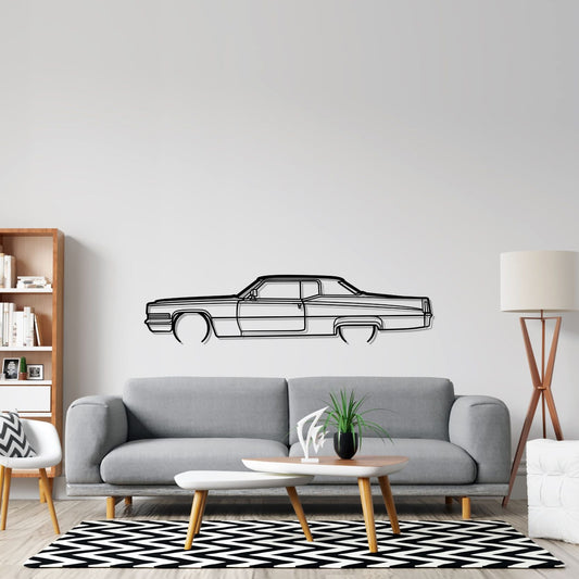 Deville 1970 Detailed Silhouette Metal Wall Art