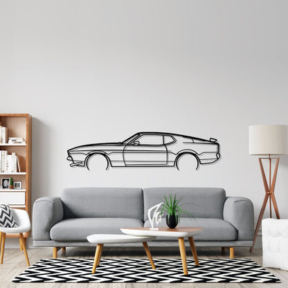 Mustang Mach 1 Detailed Silhouette Metal Wall Art