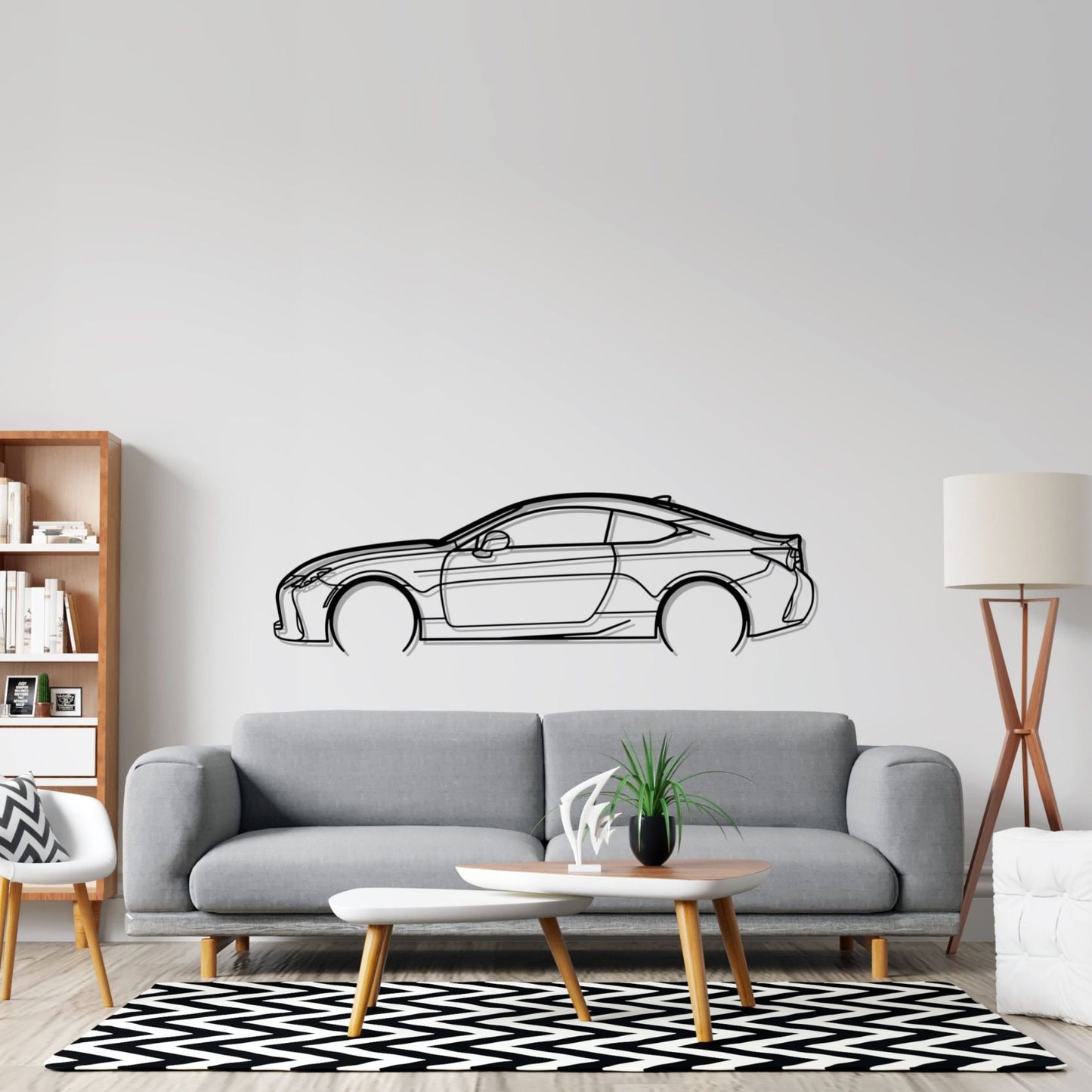 RC 350 F-Sport Detailed Silhouette Metal Wall Art