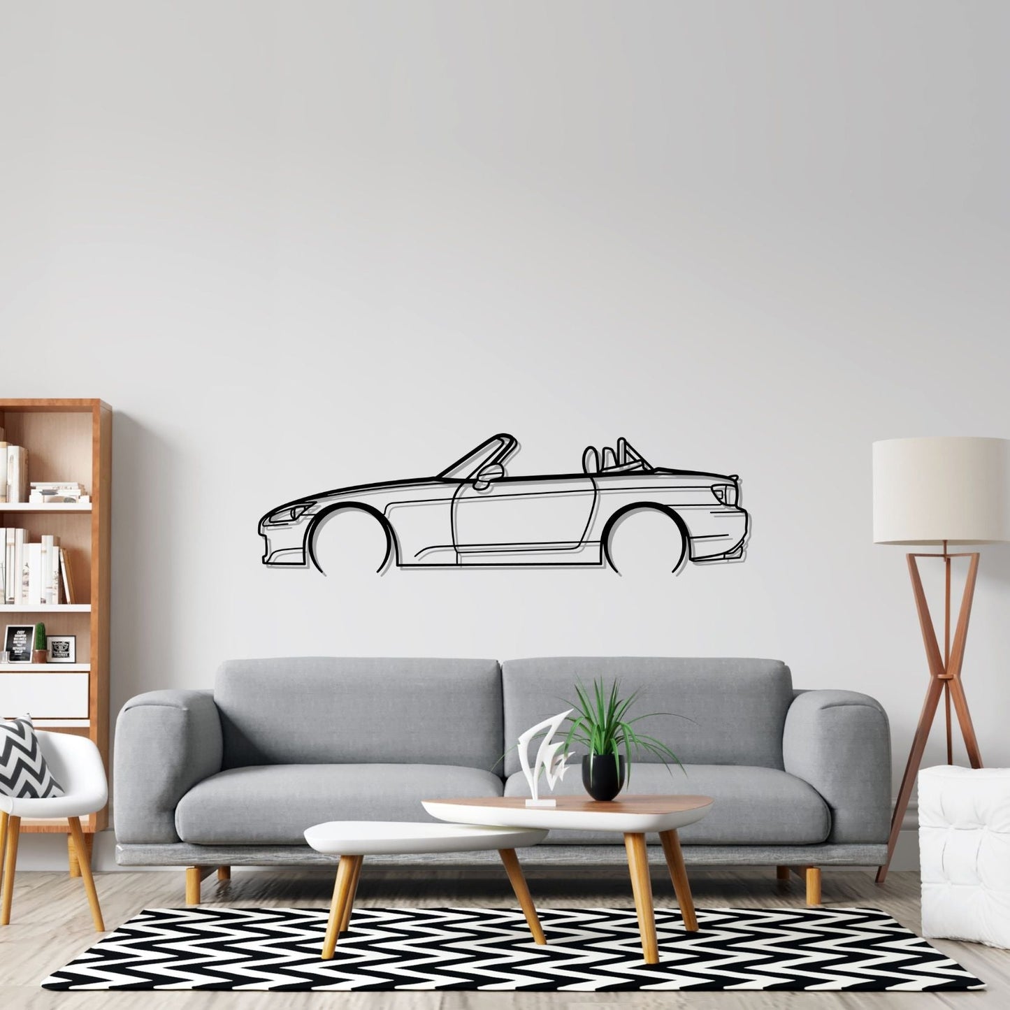 S2000 Detailed Silhouette Metal Wall Art