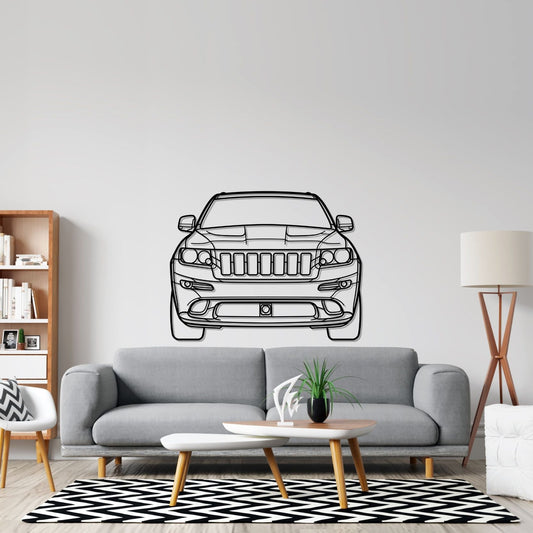 Cherokee SRT8 2012 Front Silhouette Metal Wall Art