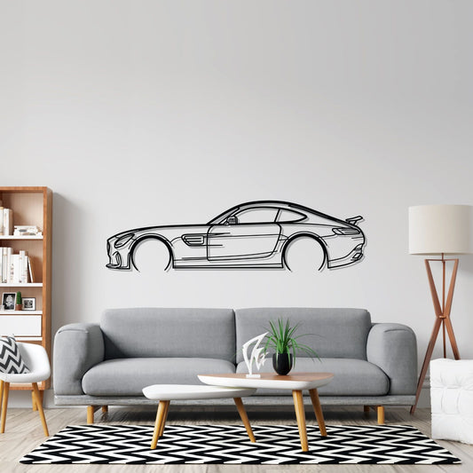 AMG GTS Edition 1 2016 Detailed Silhouette Metal Wall Art