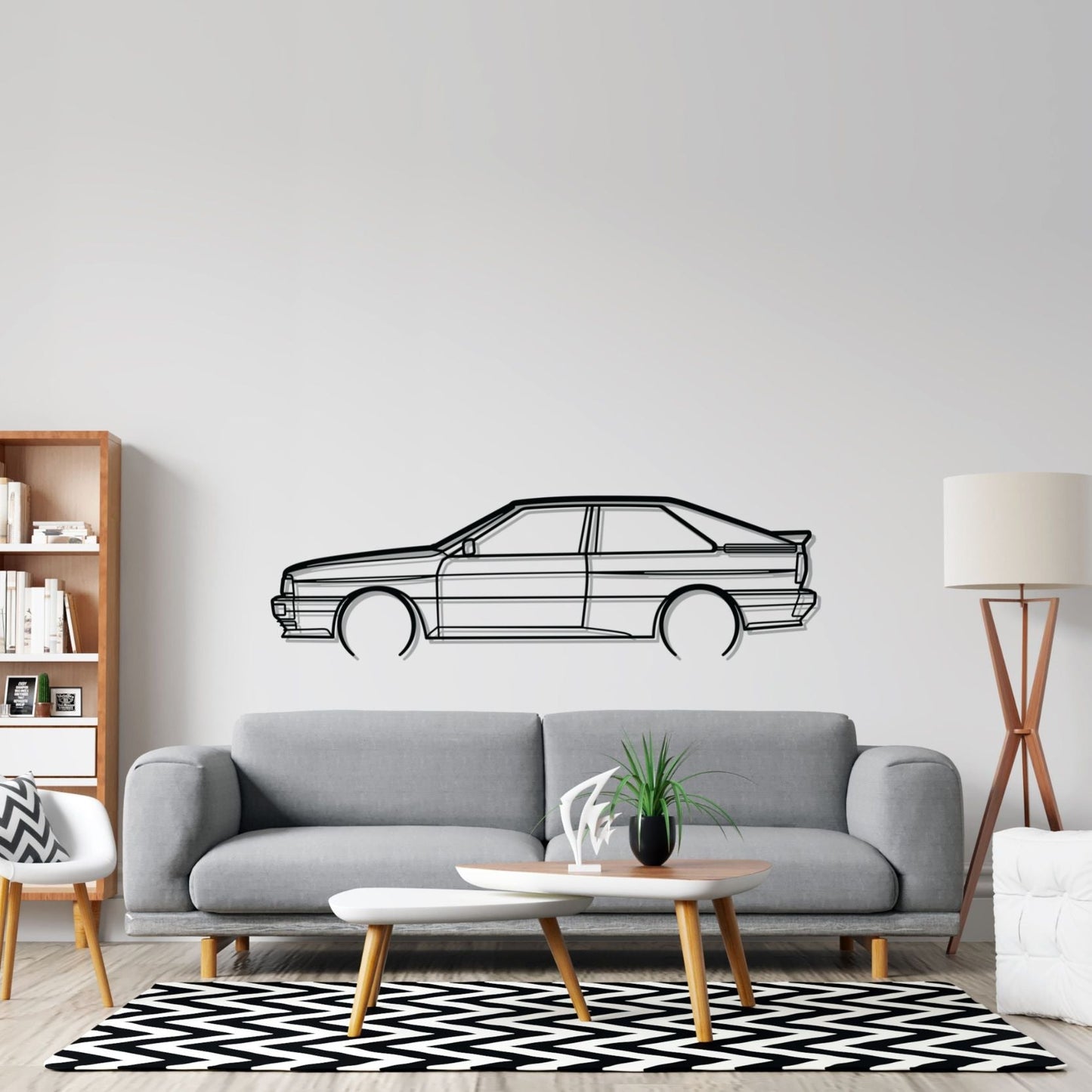 Quattro Turbo Detailed Silhouette Metal Wall Art