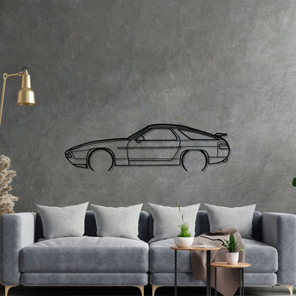 928 GTS Detailed Silhouette Metal Wall Art