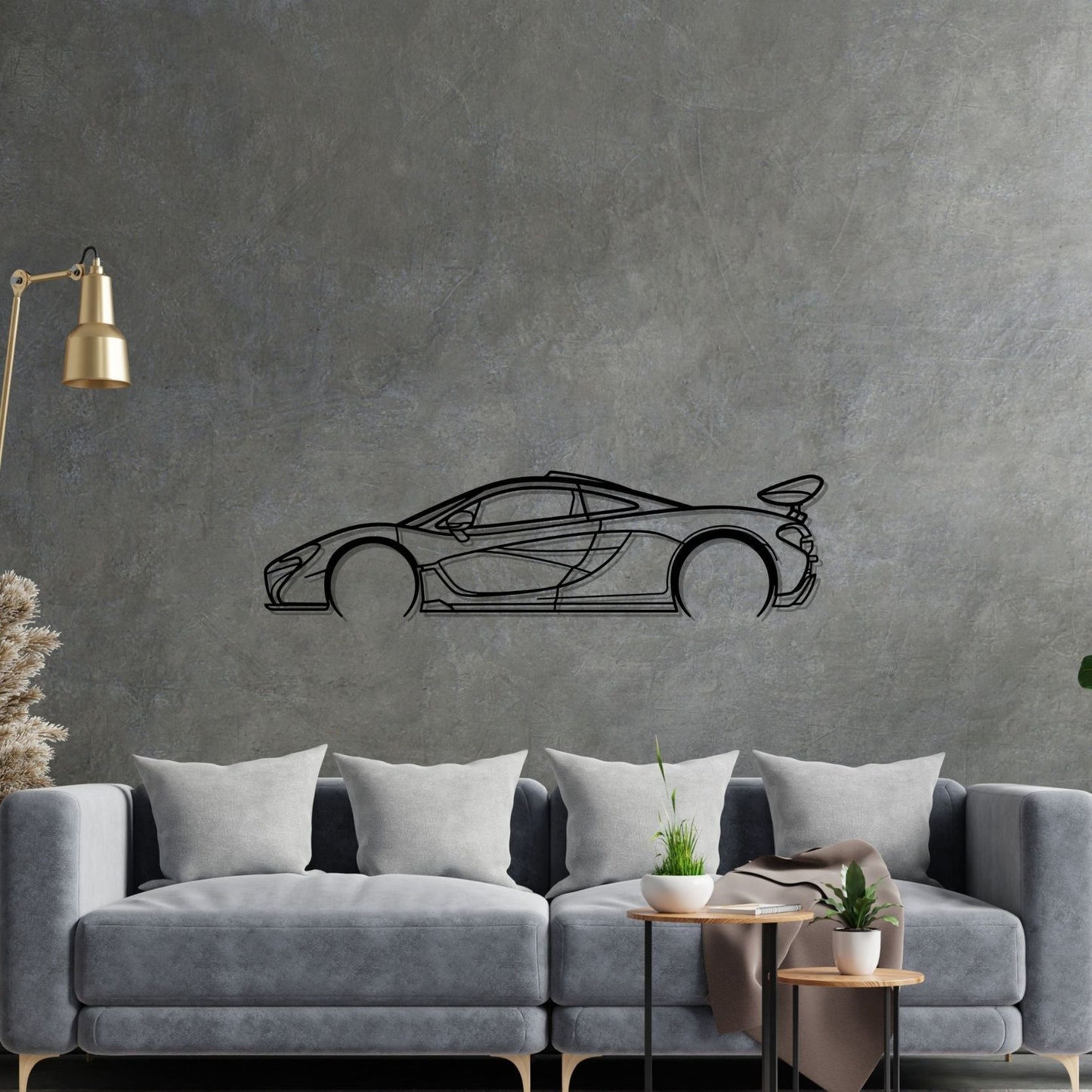 P1 Detailed Silhouette Metal Wall Art