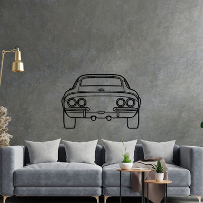 GT 1970 Back Silhouette Metal Wall Art