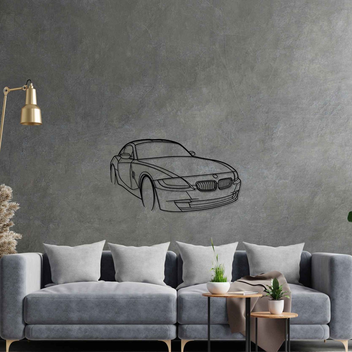 E86 Z4 Angle Silhouette Metal Wall Art