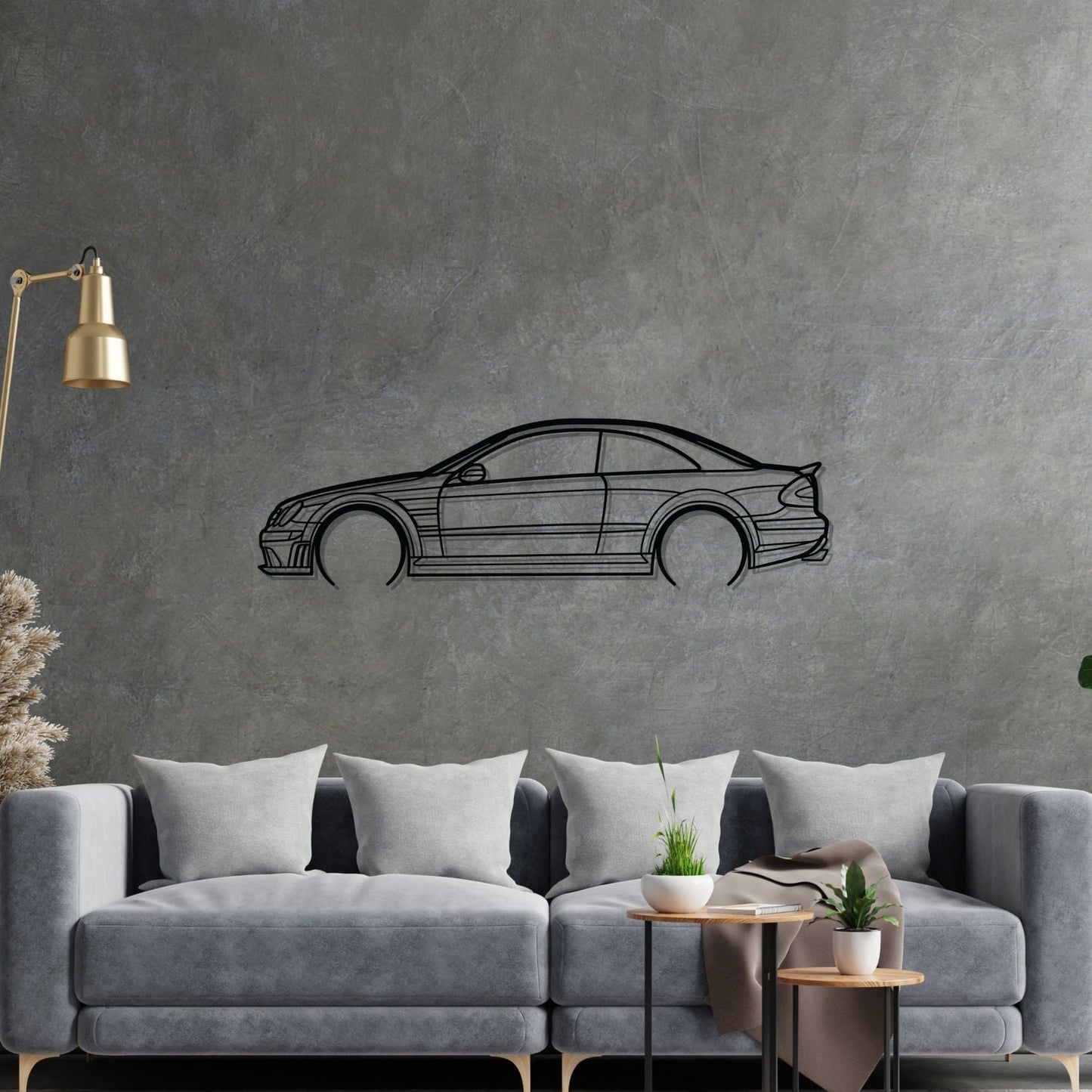 CLK63 Black Series Detailed Metal Silhouette Wall Art