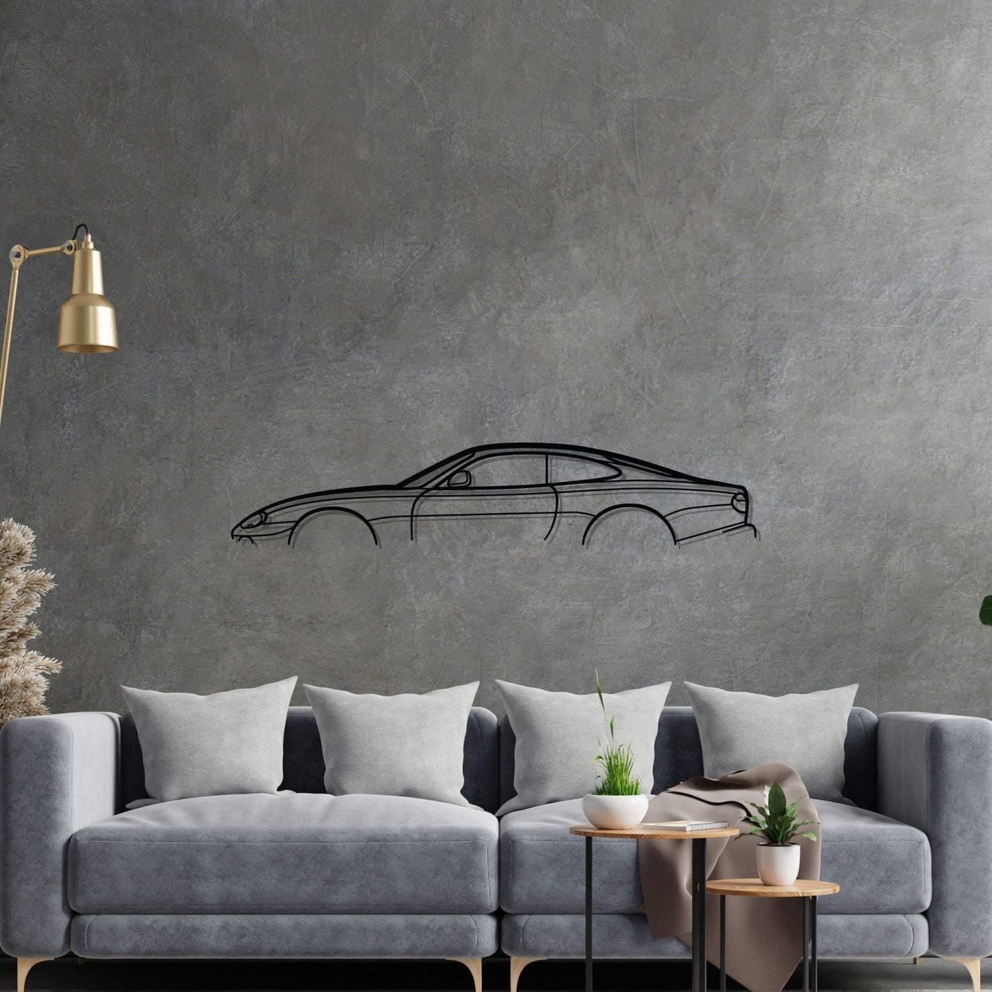 XK8 2000 Classic Silhouette Metal Wall Art