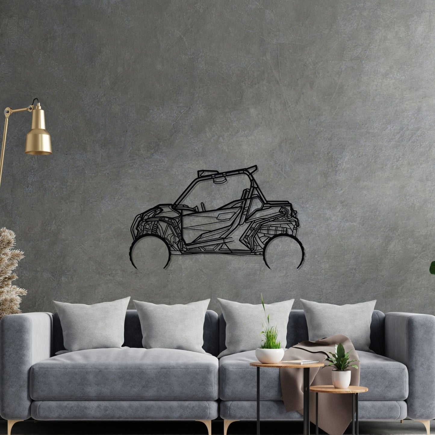 Can Am Maverick 1000R Detailed Silhouette Metal Wall Art