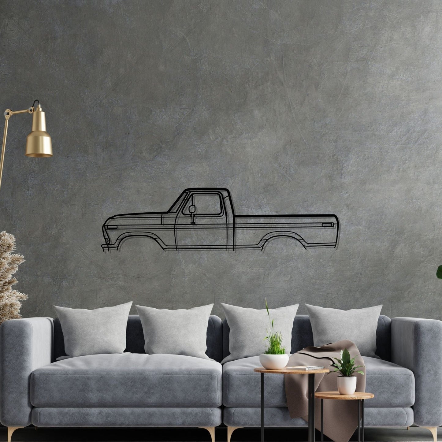 F-100 Classic Silhouette Metal Wall Art