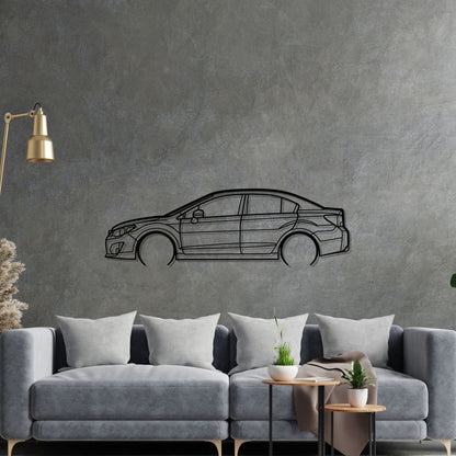 Impreza sedan 2015 Detailed Silhouette Metal Wall Art