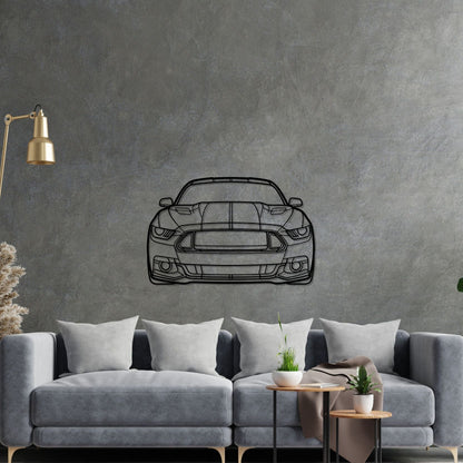 Mustang GT 2016 Front Silhouette Metal Wall Art