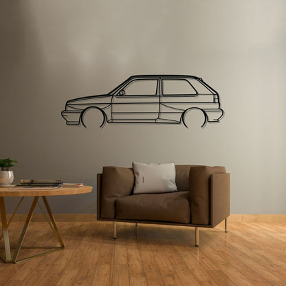 Golf Rallye Detailed Silhouette Metal Wall Art