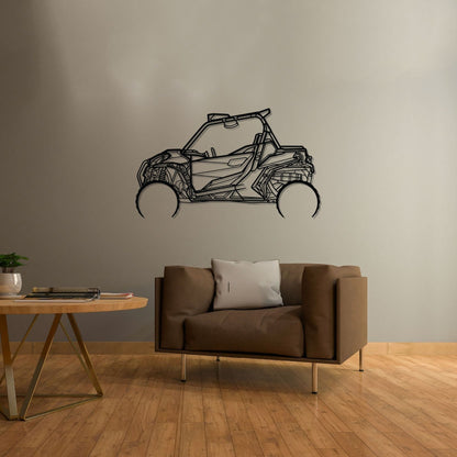 Can Am Maverick 1000R Detailed Silhouette Metal Wall Art