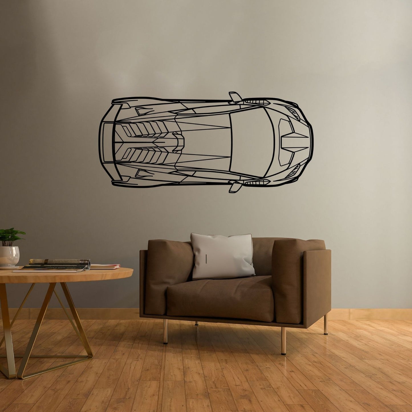 Huracan STO Top Metal Silhouette Wall Art