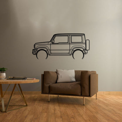 Jimny 2020 Detailed Silhouette Metal Wall Art