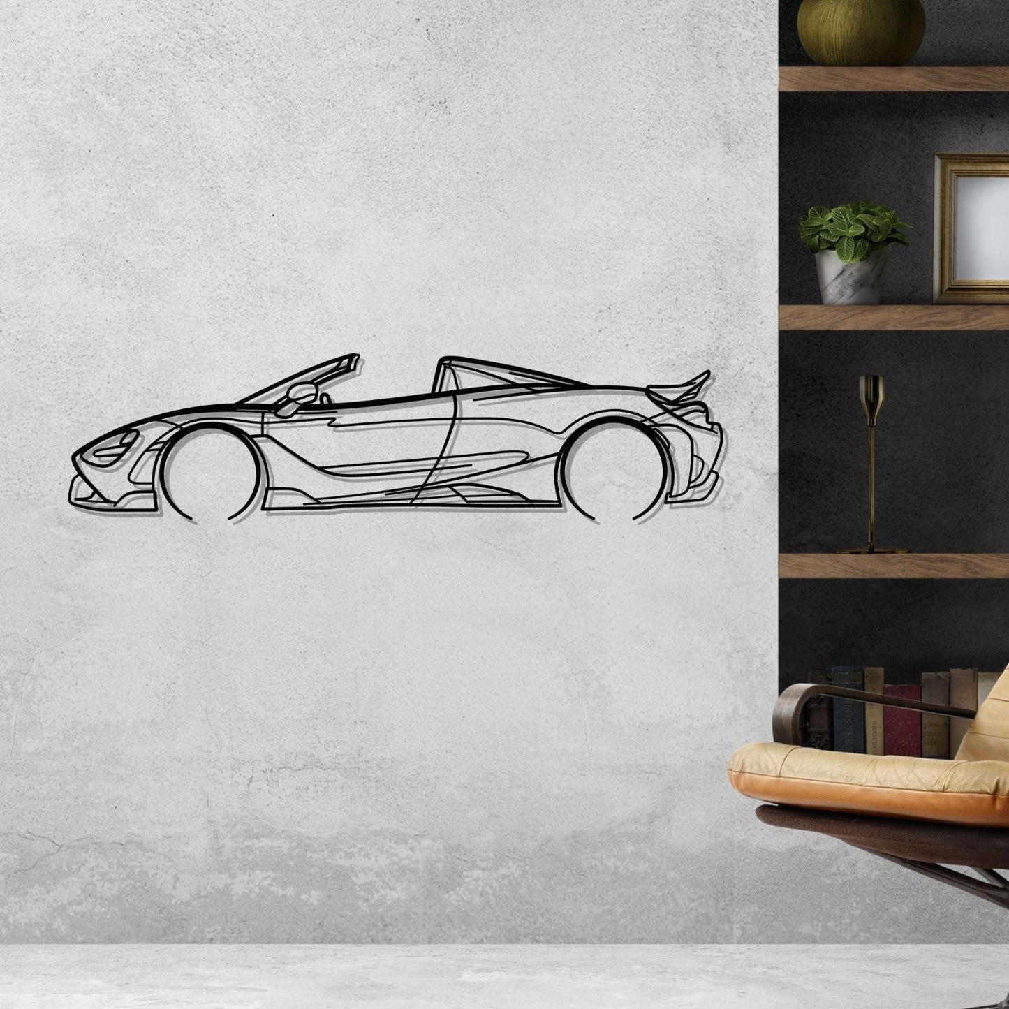 765 LT Detailed Silhouette Metal Wall Art