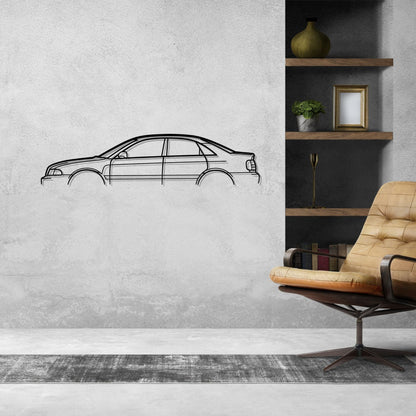 S4 B4 Sedan Classic Silhouette Metal Wall Art